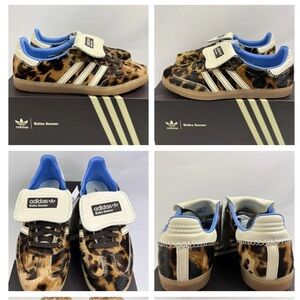 Adidas Leopard Sambas!! Womens size 9. Worn once